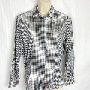 4/$25 John Henry Shirt Vintage Gingham Embroidered Sz 6